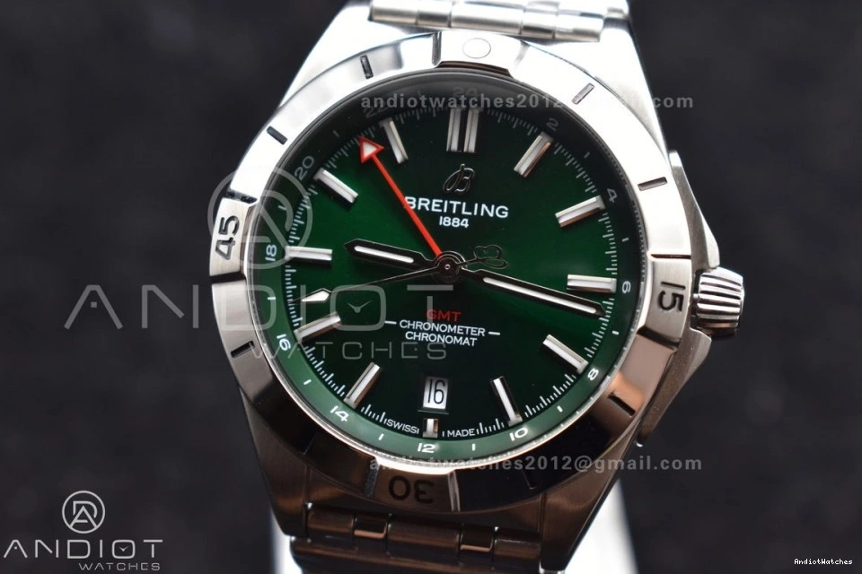 Best 40mm Automatic Green SS Bracelet Factory GMT Dial Edition Chronomat A Breitling BLS OnTrend On 534 1:1 0907